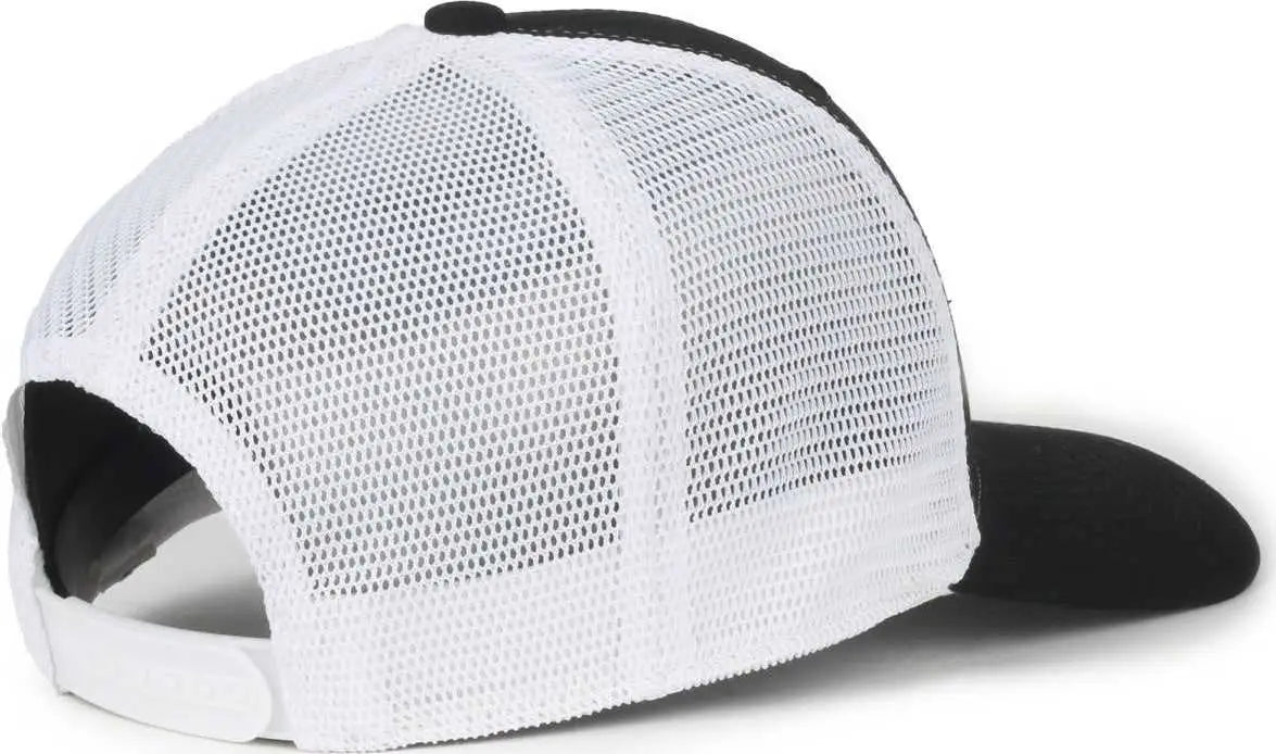 OC Sports FLX672M OCflx Adjustable Sweatband Cap - Black White - White / OSFM
