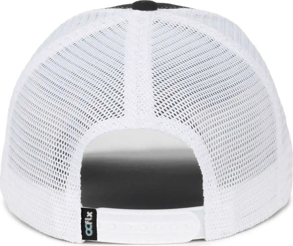 OC Sports FLX672M OCflx Adjustable Sweatband Cap - Black White - White / OSFM