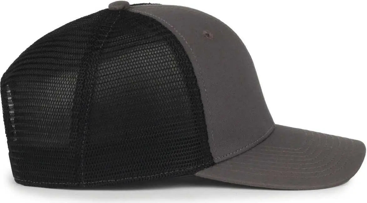 OC Sports FLX672M OCflx Adjustable Sweatband Cap - Charcoal Black - Black / OSFM