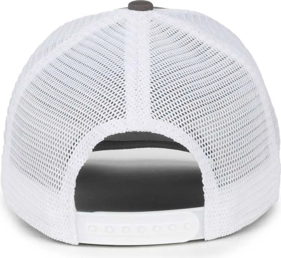 OC Sports FLX672M OCflx Adjustable Sweatband Cap - Charcoal White - White / OSFM