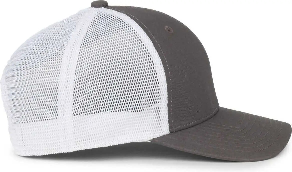 OC Sports FLX672M OCflx Adjustable Sweatband Cap - Charcoal White - White / OSFM