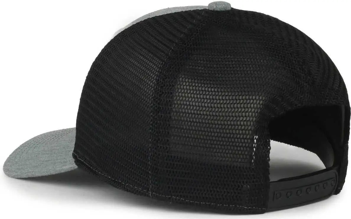 OC Sports FLX672M OCflx Adjustable Sweatband Cap - Heathered Gray Black - Black / OSFM