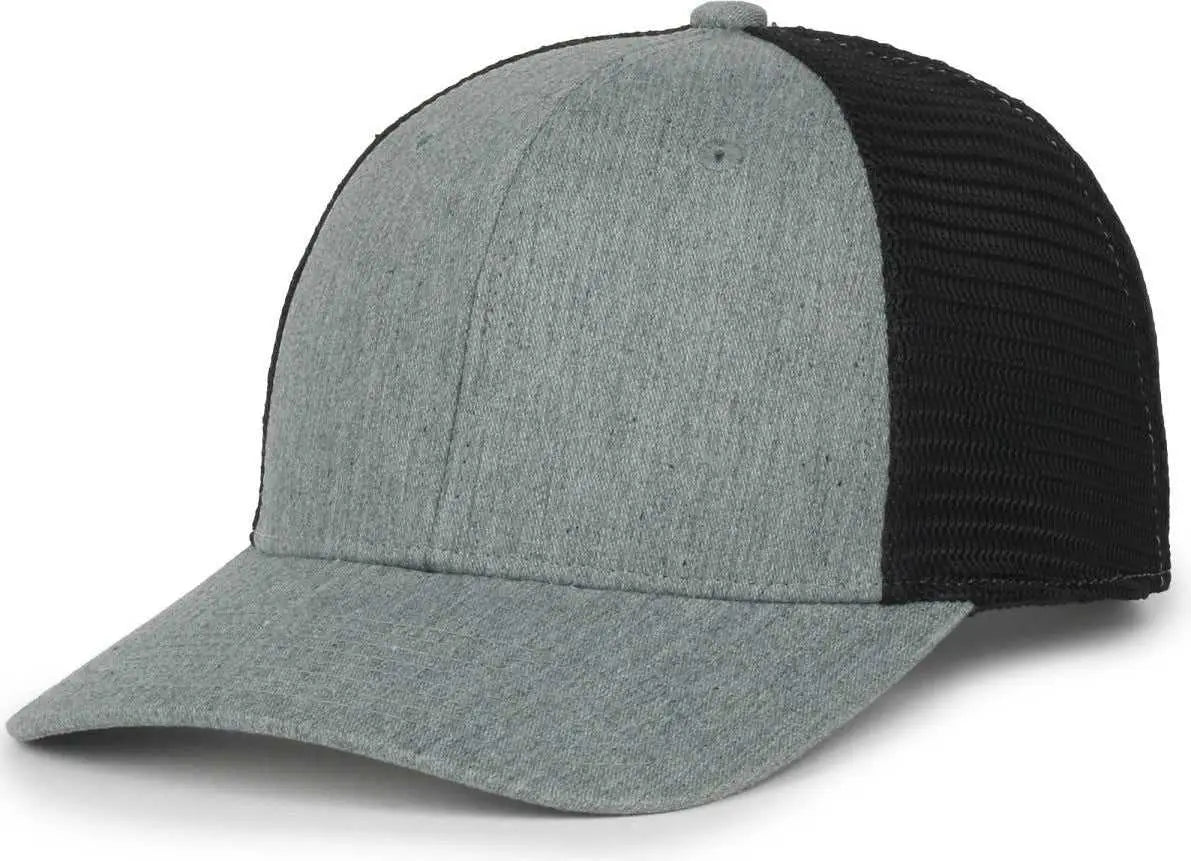 OC Sports FLX672M OCflx Adjustable Sweatband Cap - Heathered Gray Black - Black / OSFM