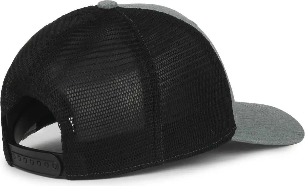 OC Sports FLX672M OCflx Adjustable Sweatband Cap - Heathered Gray Black - Black / OSFM