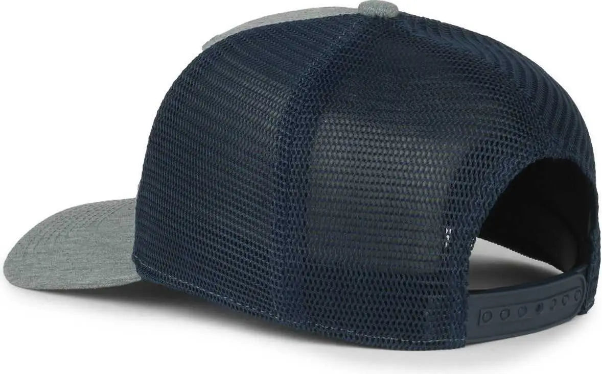 OC Sports FLX672M OCflx Adjustable Sweatband Cap - Heathered Gray Navy - Navy / OSFM