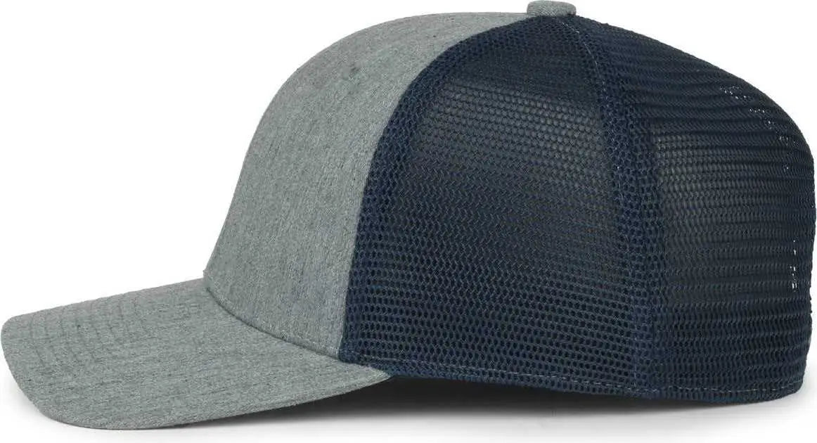 OC Sports FLX672M OCflx Adjustable Sweatband Cap - Heathered Gray Navy - Navy / OSFM