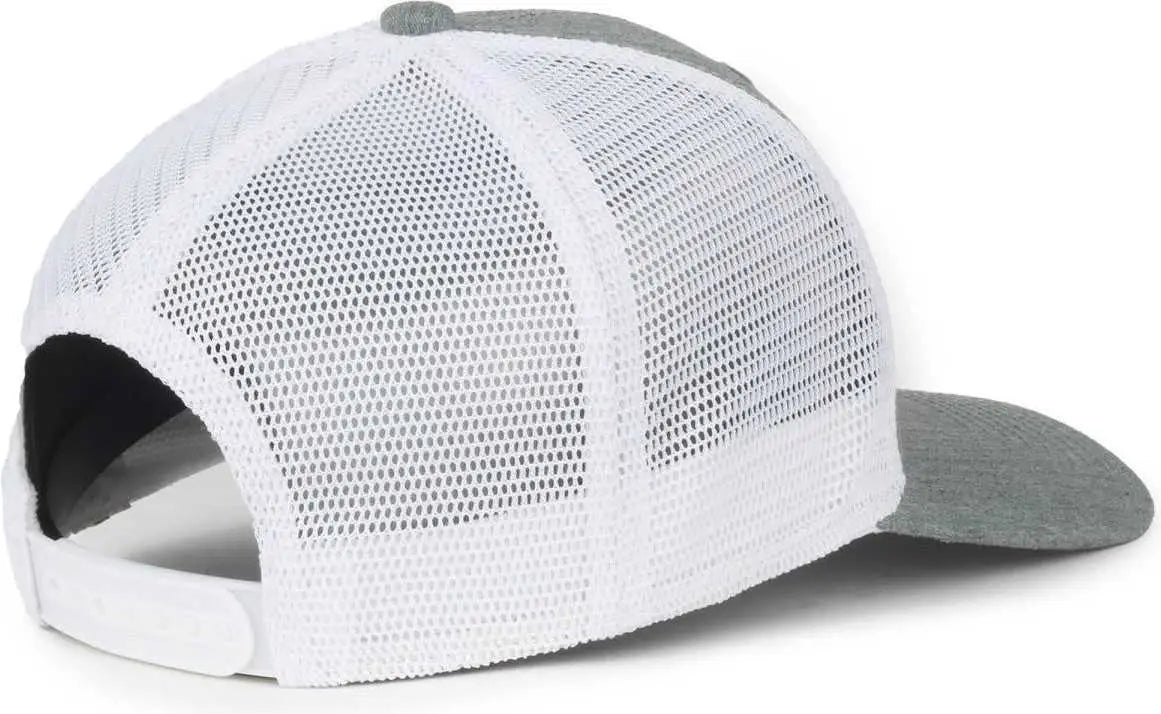 OC Sports FLX672M OCflx Adjustable Sweatband Cap - Heathered Gray White - White / OSFM