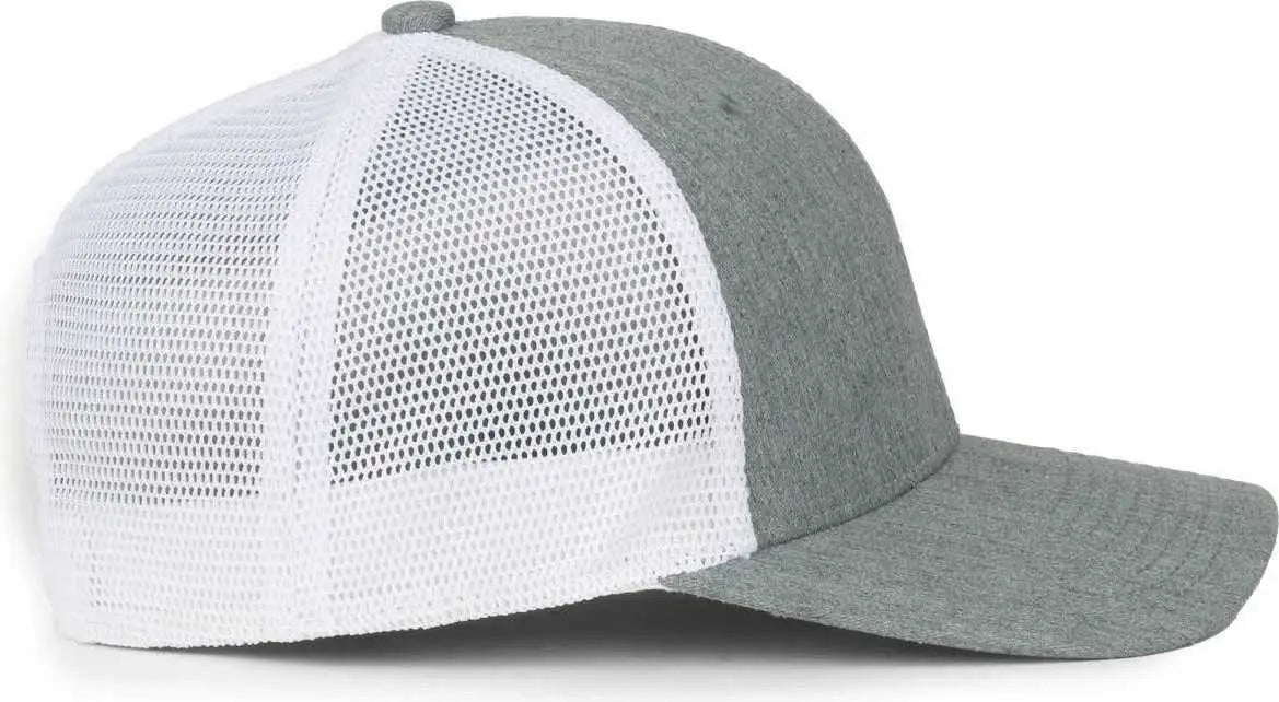 OC Sports FLX672M OCflx Adjustable Sweatband Cap - Heathered Gray White - White / OSFM