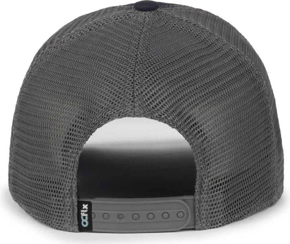 OC Sports FLX672M OCflx Adjustable Sweatband Cap - Navy Charcoal - Dark Gray / OSFM