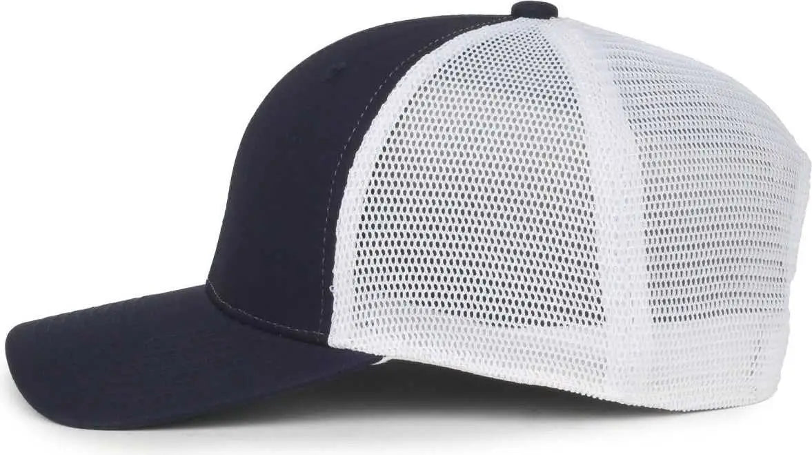OC Sports FLX672M OCflx Adjustable Sweatband Cap - Navy White - White / OSFM