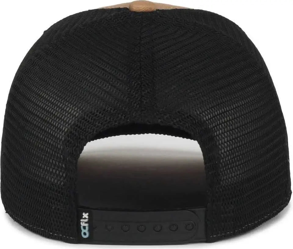 OC Sports FLX672M OCflx Adjustable Sweatband Cap - Old Gold Black - Black / OSFM