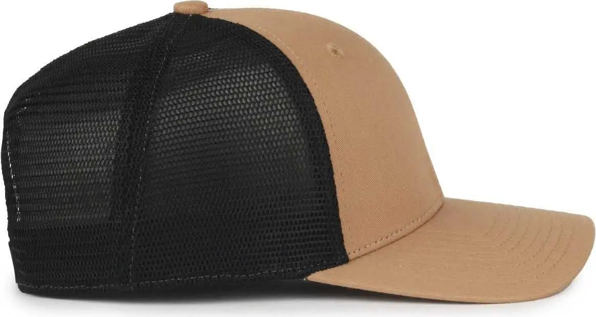 OC Sports FLX672M OCflx Adjustable Sweatband Cap - Old Gold Black - Black / OSFM