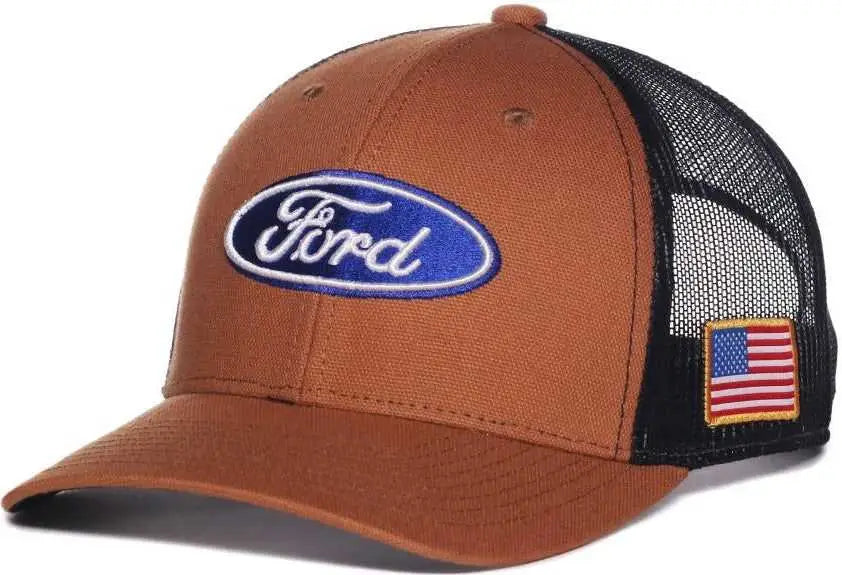 OC Sports FRD17A Ford Series Cap - Brown Black - Black / OSFM