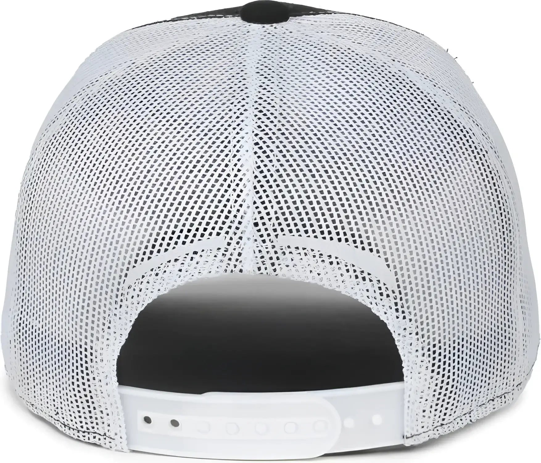 OC Sports FWT-130SB Garment Washed Snap Back Cap - Black White - White / OSFM