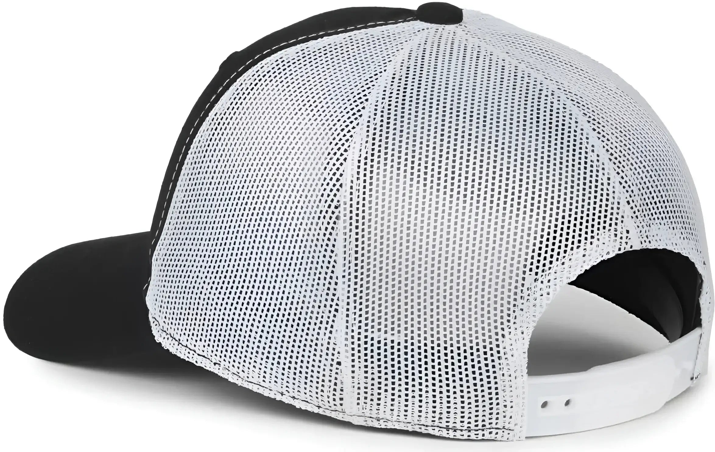 OC Sports FWT-130SB Garment Washed Snap Back Cap - Black White - White / OSFM