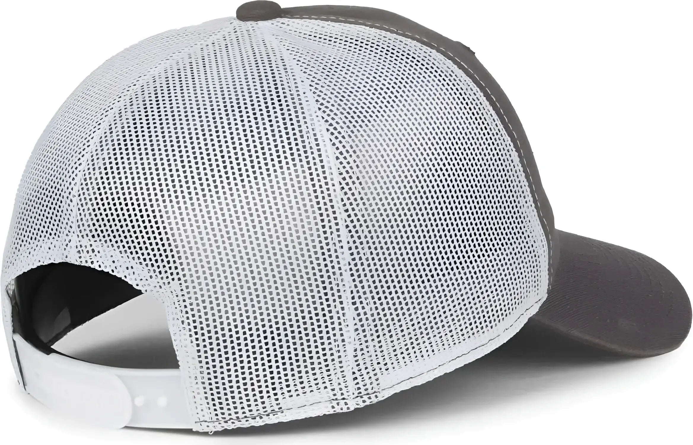 OC Sports FWT-130SB Garment Washed Snap Back Cap - Charcoal White - White / OSFM