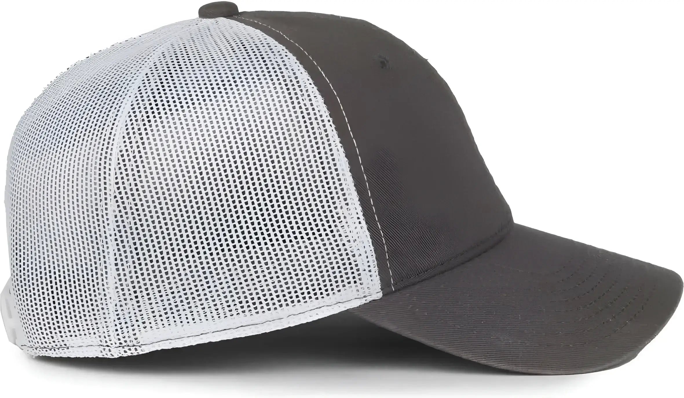 OC Sports FWT-130SB Garment Washed Snap Back Cap - Charcoal White - White / OSFM