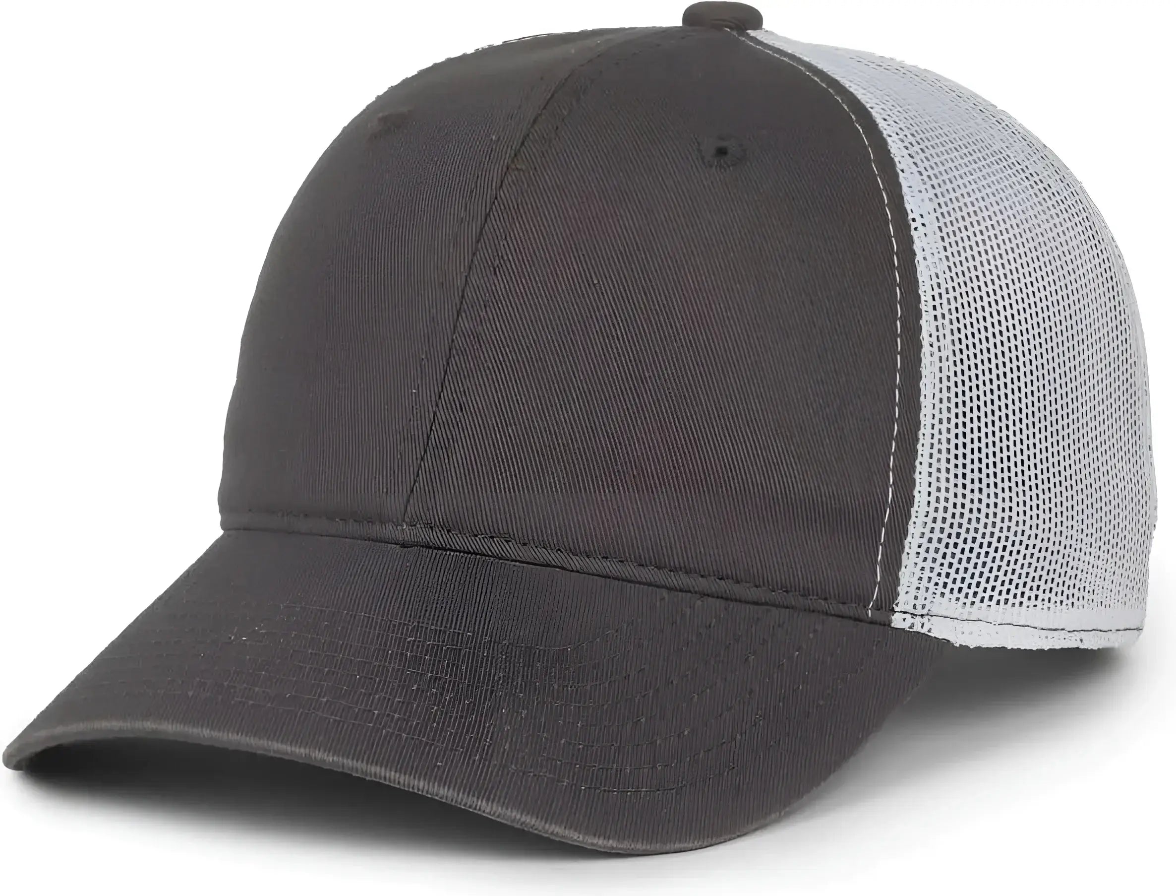 OC Sports FWT-130SB Garment Washed Snap Back Cap - Charcoal White - White / OSFM