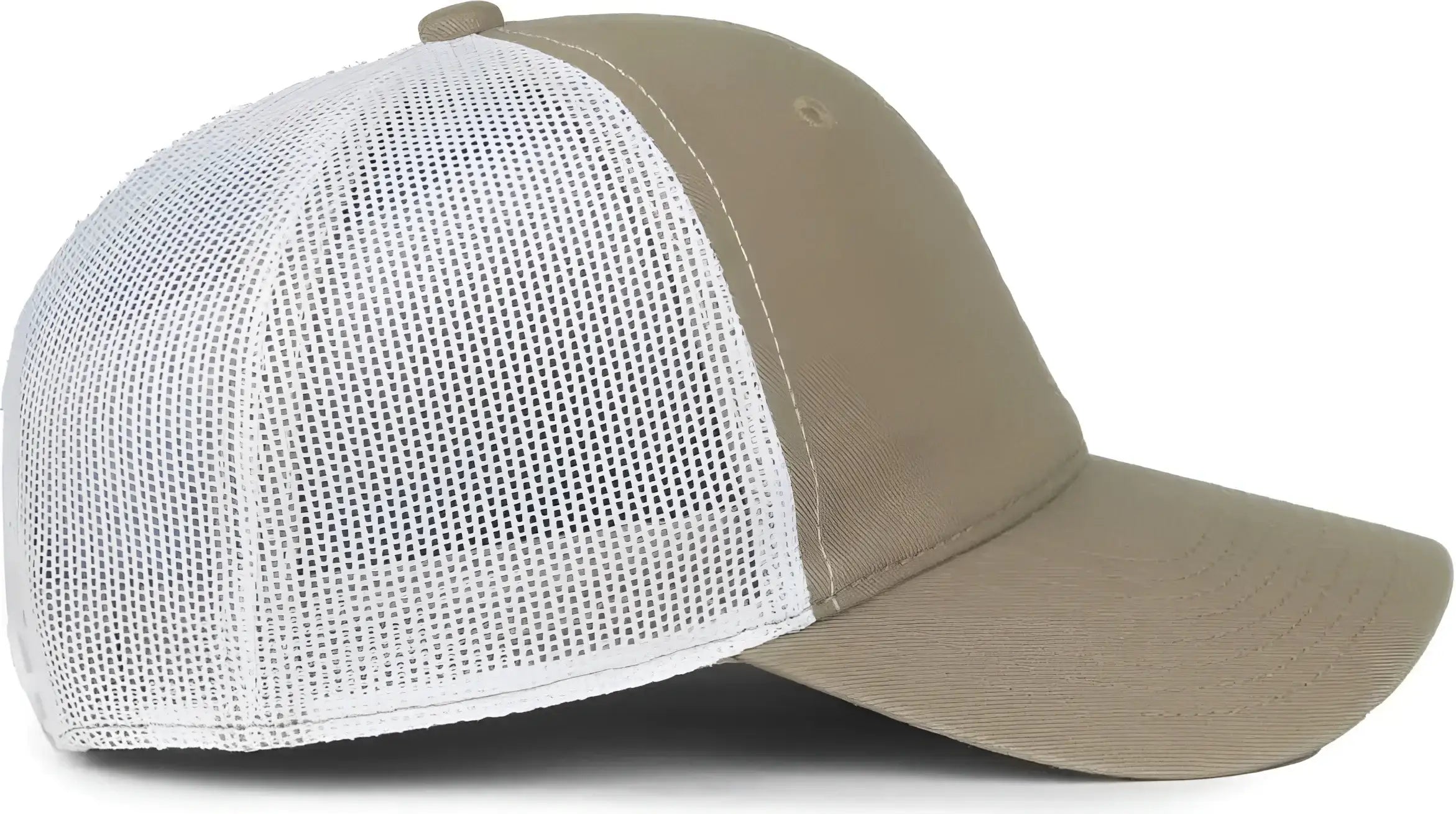 OC Sports FWT-130SB Garment Washed Snap Back Cap - Khaki White - White / OSFM