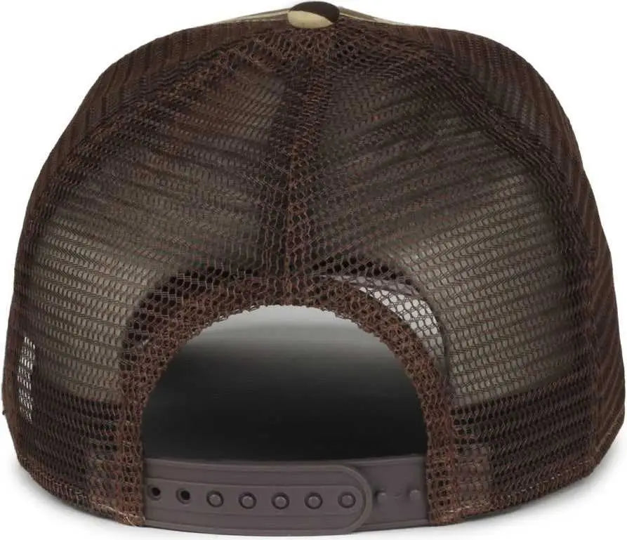 OC Sports GC-100M Generic Camo Mesh Back Cap -Vintage Waterfowl Brown - Brown / OSFM