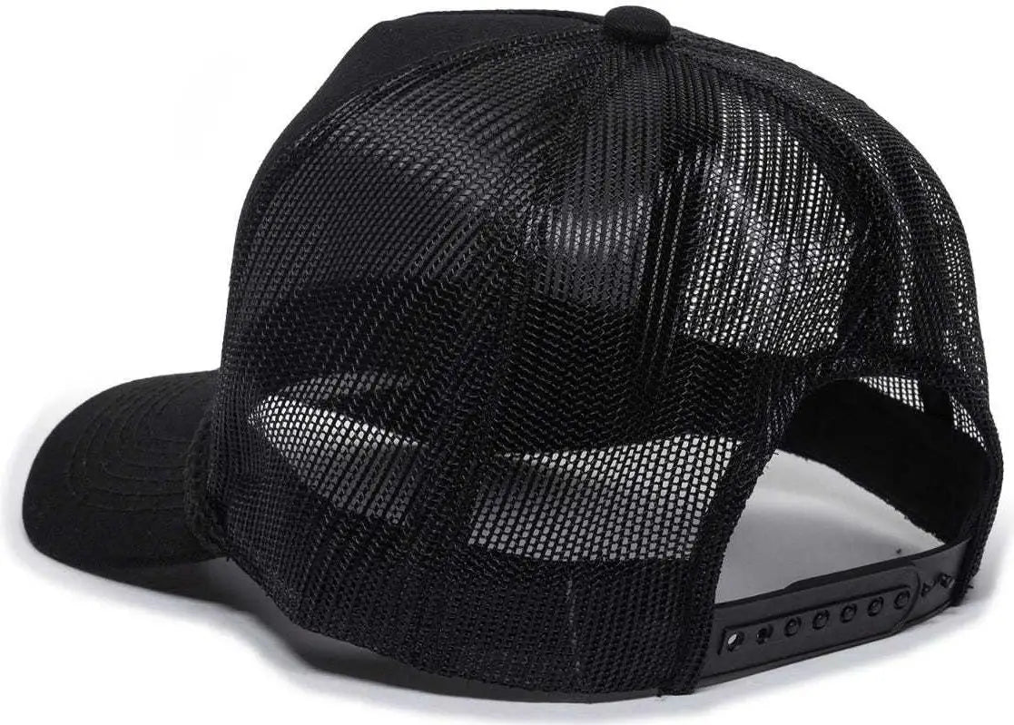 OC Sports GL-155 Adjustable Mesh Back Cap - Black - Black / 6 7/8’’ - 7 1/2’’