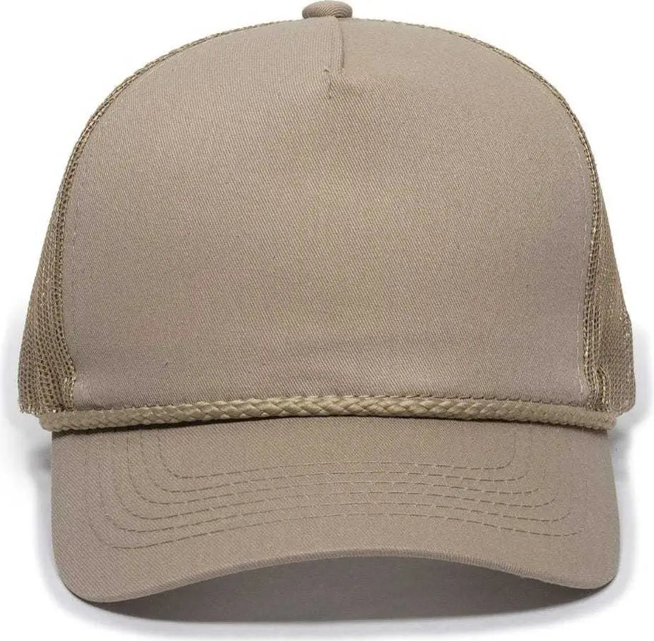 OC Sports GL-155 Adjustable Mesh Back Cap - Tan - Tan / 6 7/8’’ - 7 1/2’’