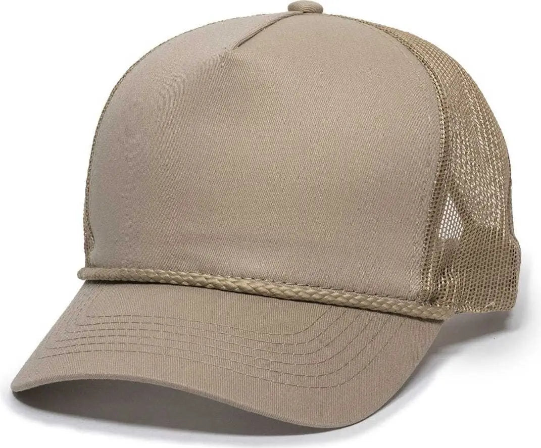OC Sports GL-155 Adjustable Mesh Back Cap - Tan - Tan / 6 7/8’’ - 7 1/2’’