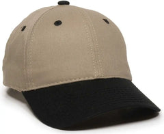OC Sports GL-271 Team Adjustable Custom Baseball Cap - Khaki Black - Khaki Black / 6 7/8’’ - 7 1/2’’