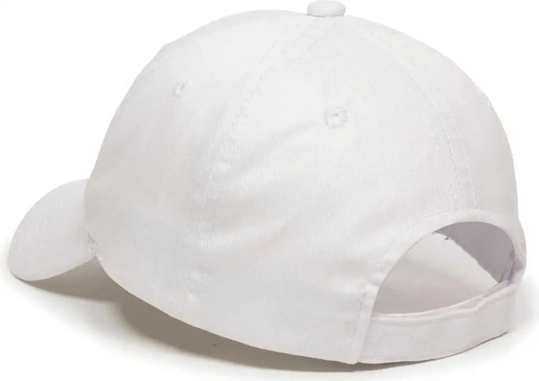 OC Sports GL-271 Team Adjustable Custom Baseball Cap - White