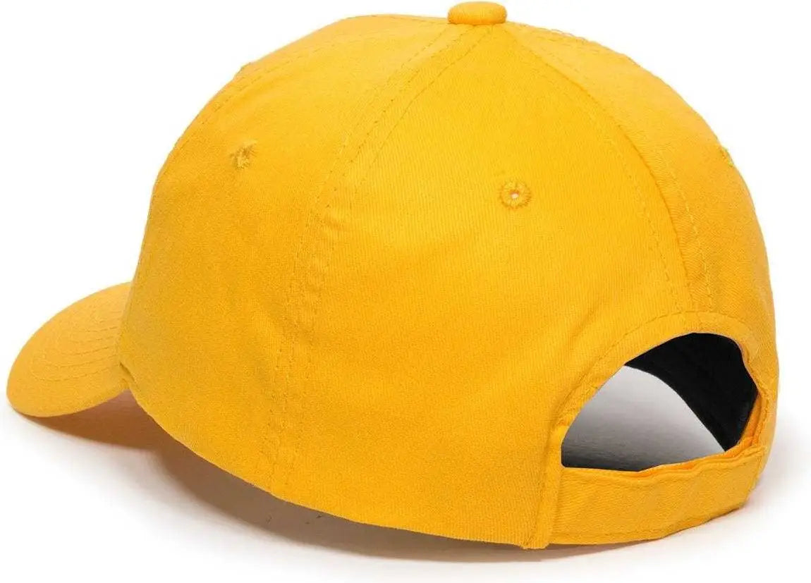 OC Sports GL-271 Team Adjustable Custom Baseball Caps - Gold