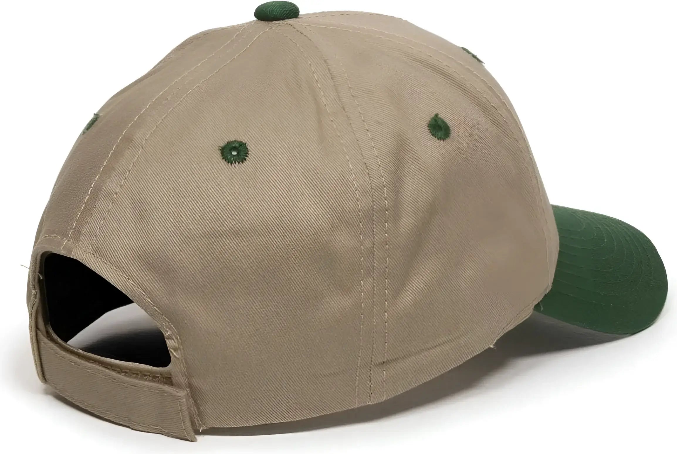 OC Sports GL-271 Team Adjustable Custom Baseball Caps - Khaki Dk Green - Khaki Forest / 6 7/8’’ - 7 1/2’’