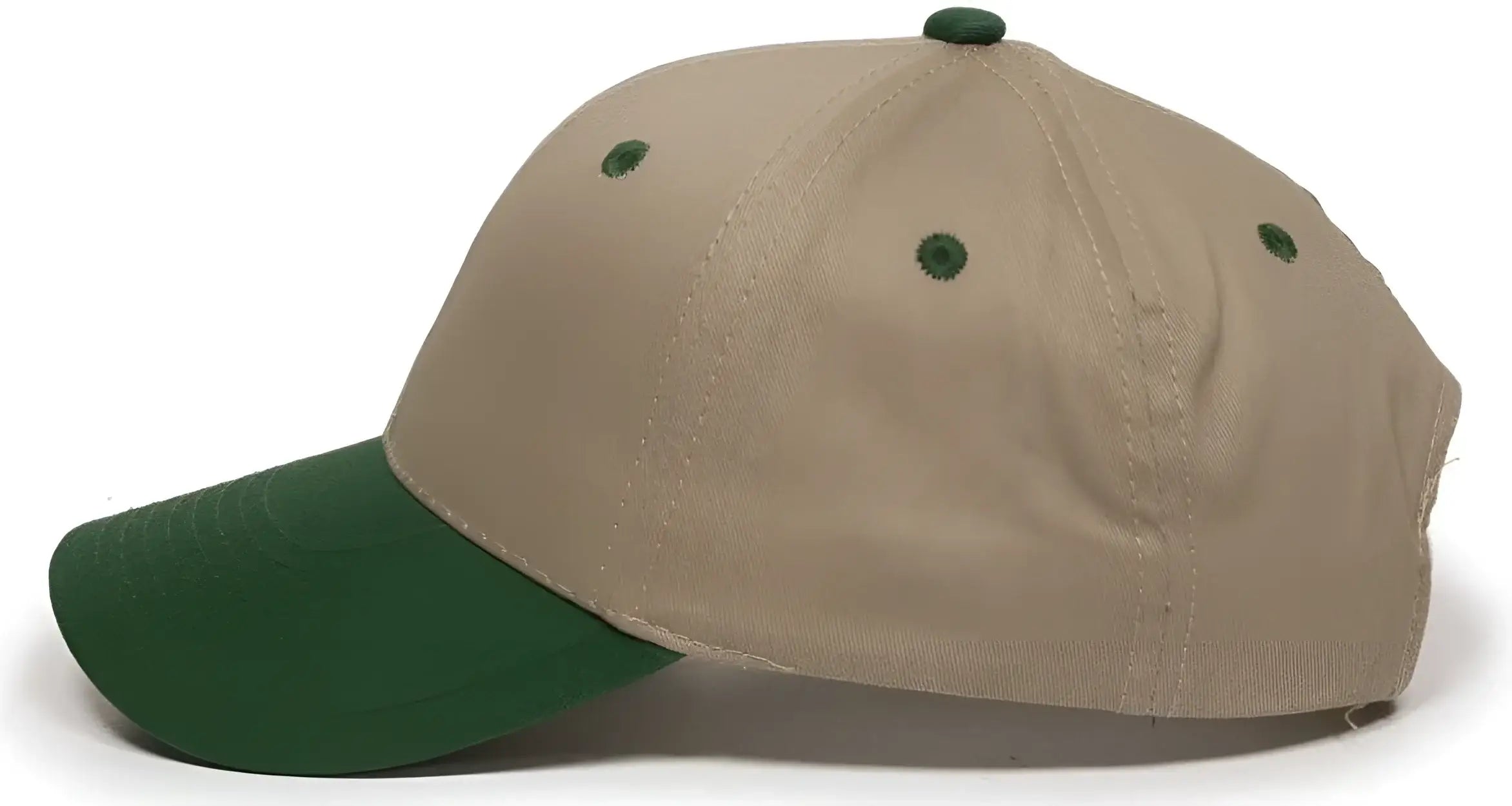 OC Sports GL-271 Team Adjustable Custom Baseball Caps - Khaki Dk Green - Khaki Forest / 6 7/8’’ - 7 1/2’’