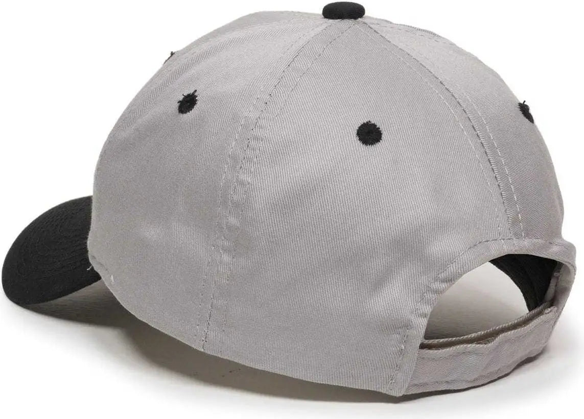 OC Sports GL-271 Team Adjustable Custom Baseball Caps - Lt Gray Navy