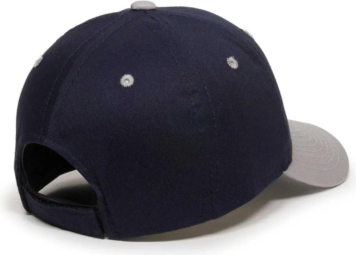 OC Sports GL-271 Team Adjustable Custom Baseball Caps - Navy Lt Gray