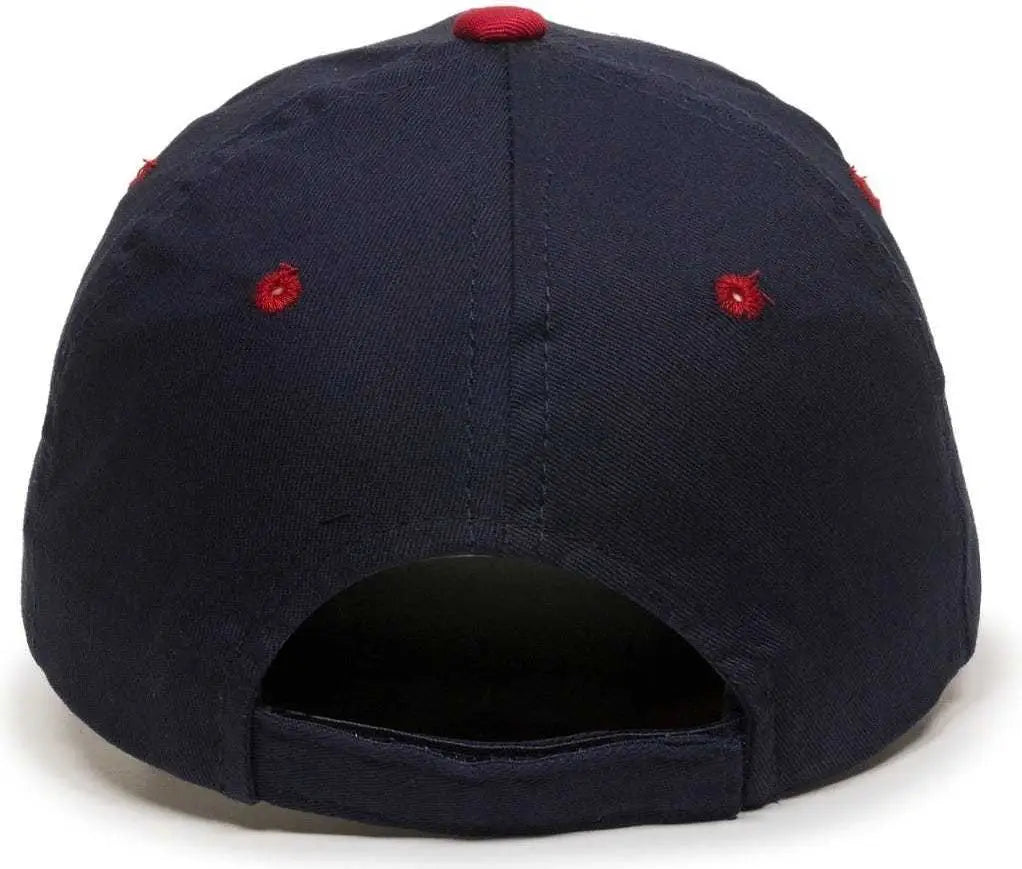 OC Sports GL-271 Team Adjustable Custom Baseball Caps - Navy Red