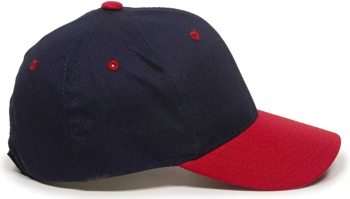 OC Sports GL-271 Team Adjustable Custom Baseball Caps - Navy Red
