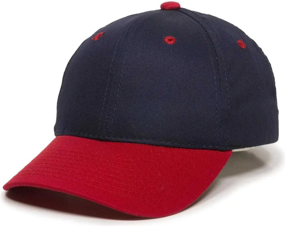 OC Sports GL-271 Team Adjustable Custom Baseball Caps - Navy Red