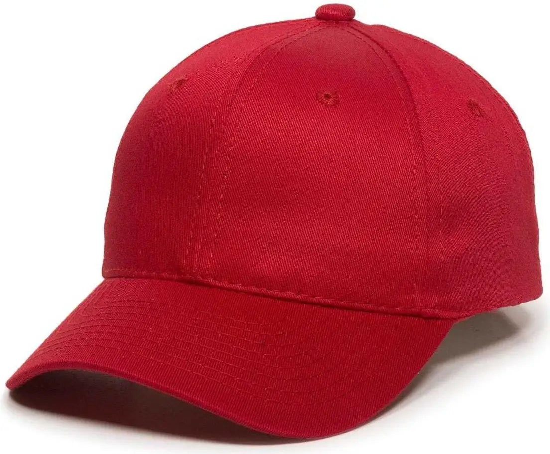 OC Sports GL-271 Team Adjustable Custom Baseball Caps - Red
