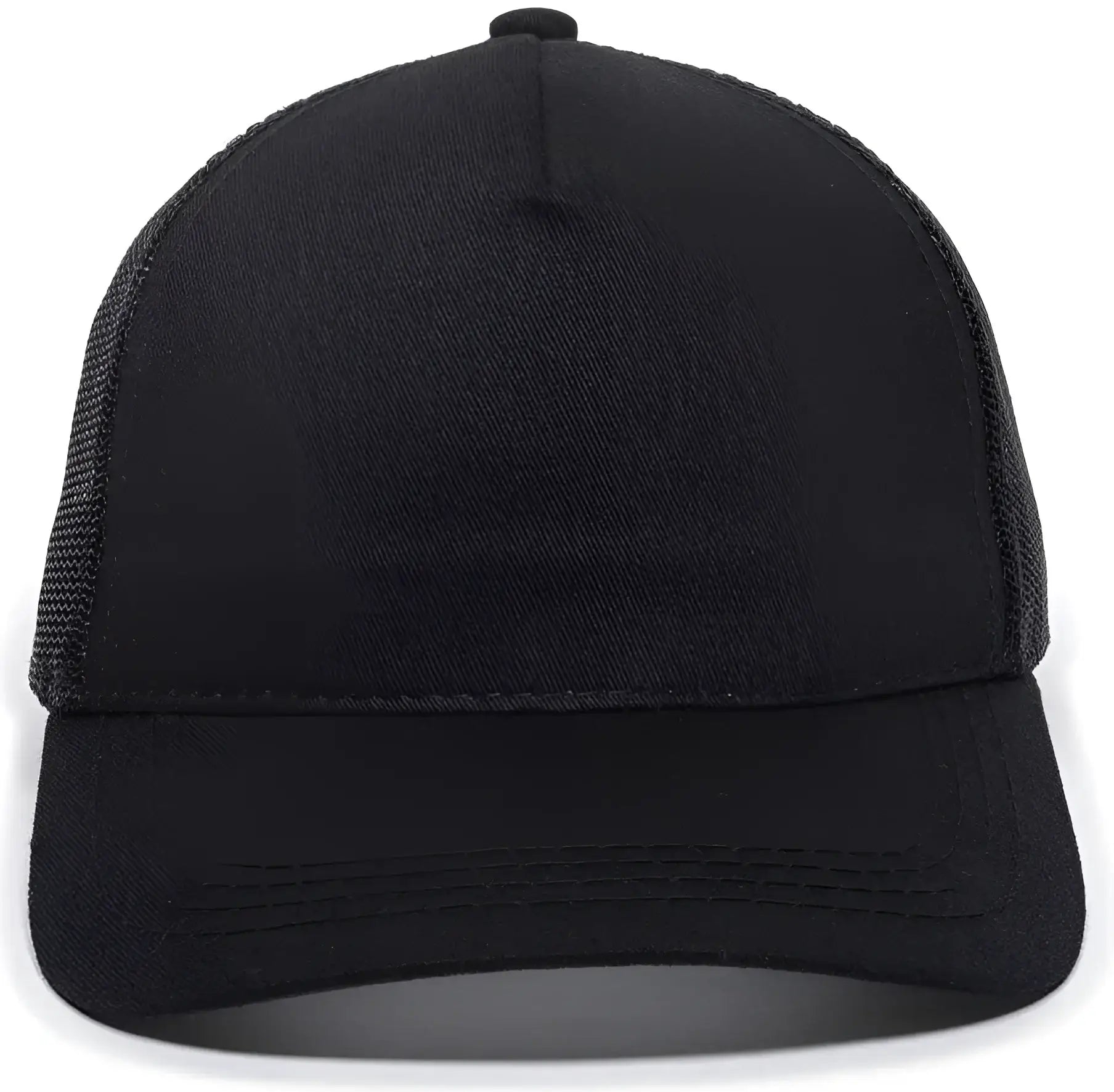 OC Sports GL-415 Adjustable Mesh Back Cap - Black - Black / 6 7/8’’ - 7 1/2’’
