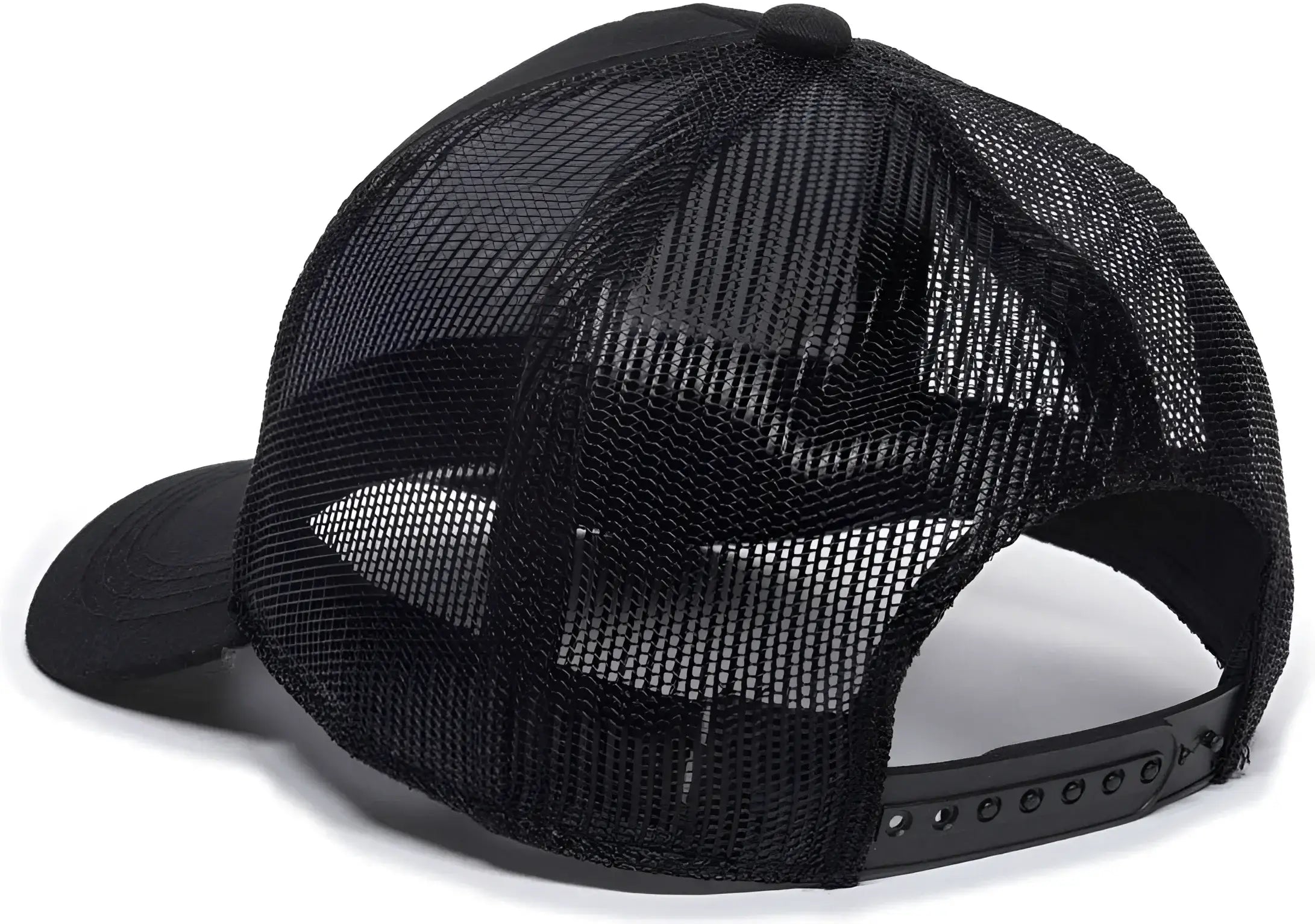 OC Sports GL-415 Adjustable Mesh Back Cap - Black - Black / 6 7/8’’ - 7 1/2’’