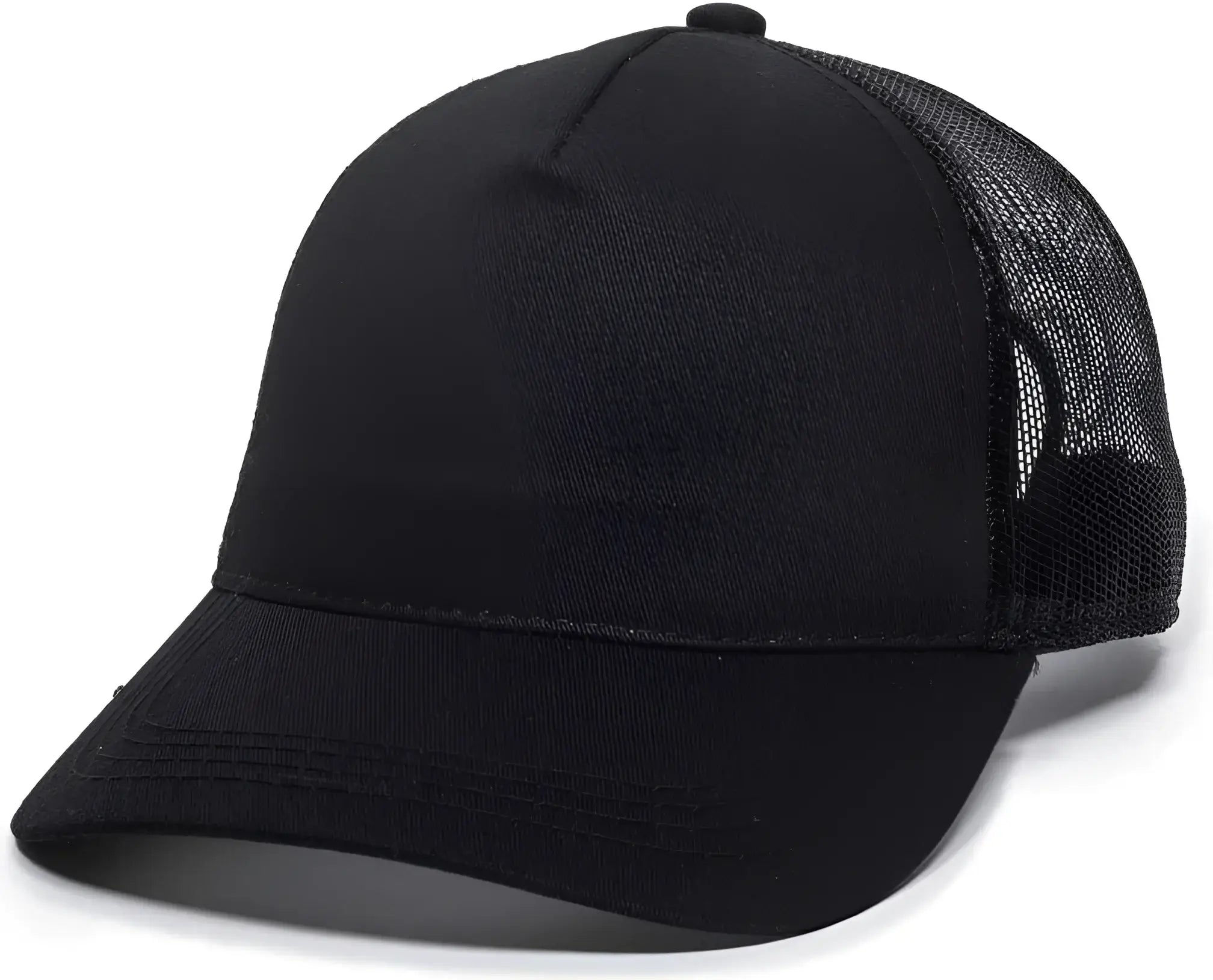 OC Sports GL-415 Adjustable Mesh Back Cap - Black - Black / 6 7/8’’ - 7 1/2’’