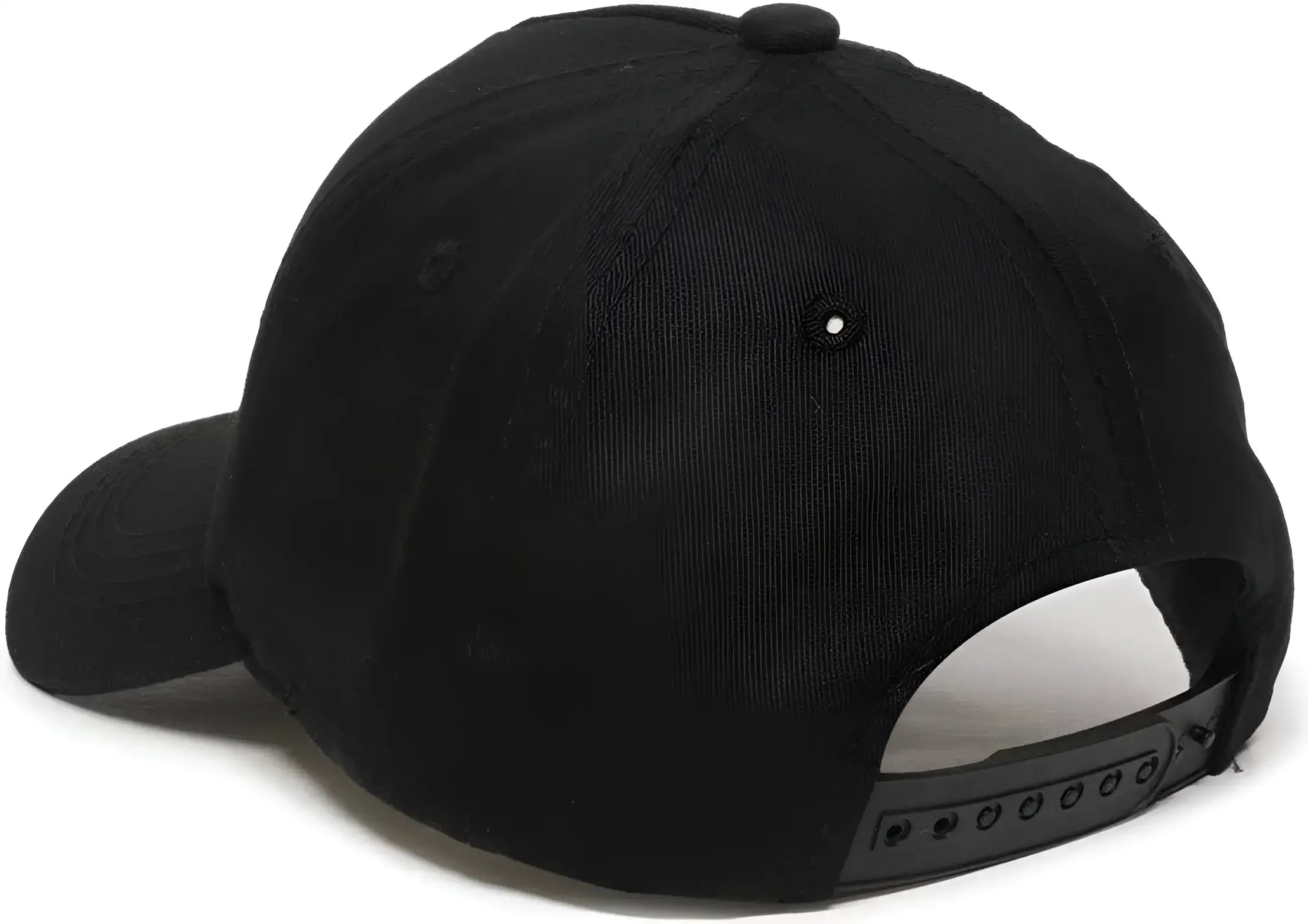 OC Sports GL-455 Team Adjustable Single Snap Closure Cap - Black