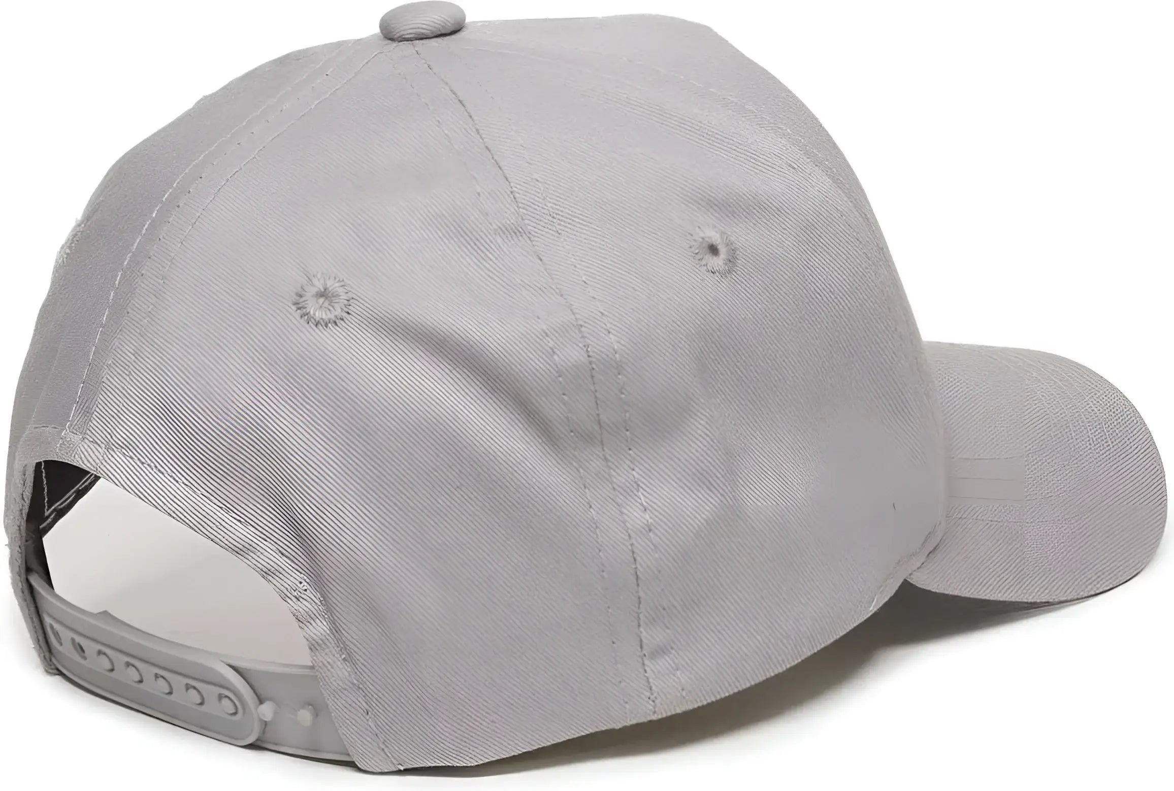 OC Sports GL-455 Team Adjustable Single Snap Closure Cap - Light Gray