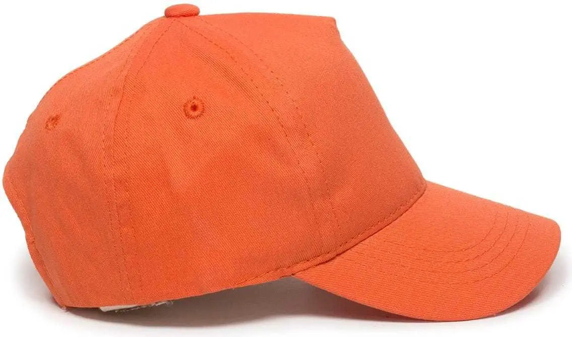 OC Sports GL-455 Team Adjustable Single Snap Closure Cap - Orange