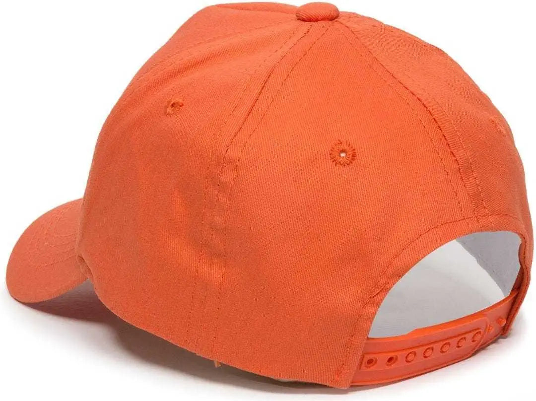 OC Sports GL-455 Team Adjustable Single Snap Closure Cap - Orange