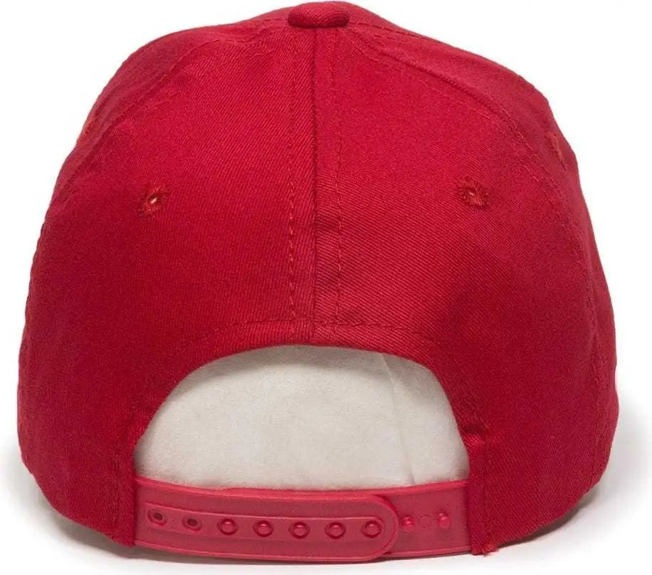 OC Sports GL-455 Team Adjustable Single Snap Closure Cap - Red