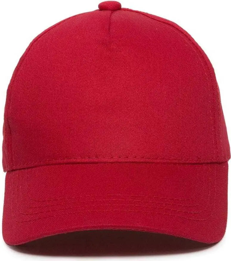 OC Sports GL-455 Team Adjustable Single Snap Closure Cap - Red