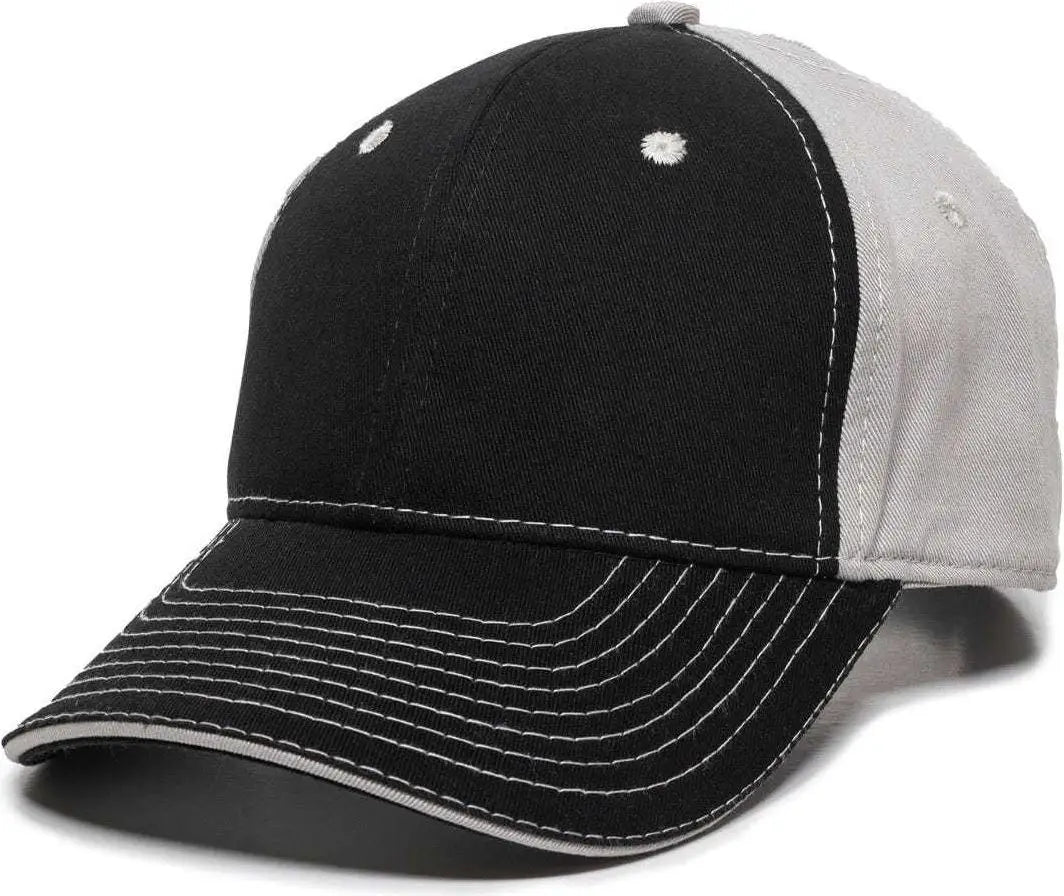 OC Sports GWT-101 Adjustable Cap - Black Grey - Black Gray / 6 7/8’’ - 7 1/2’’