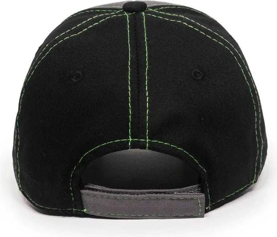 OC Sports GWT-101 Adjustable Cap - Charcoal Black - Dark Gray Black / 6 7/8’’ - 7 1/2’’
