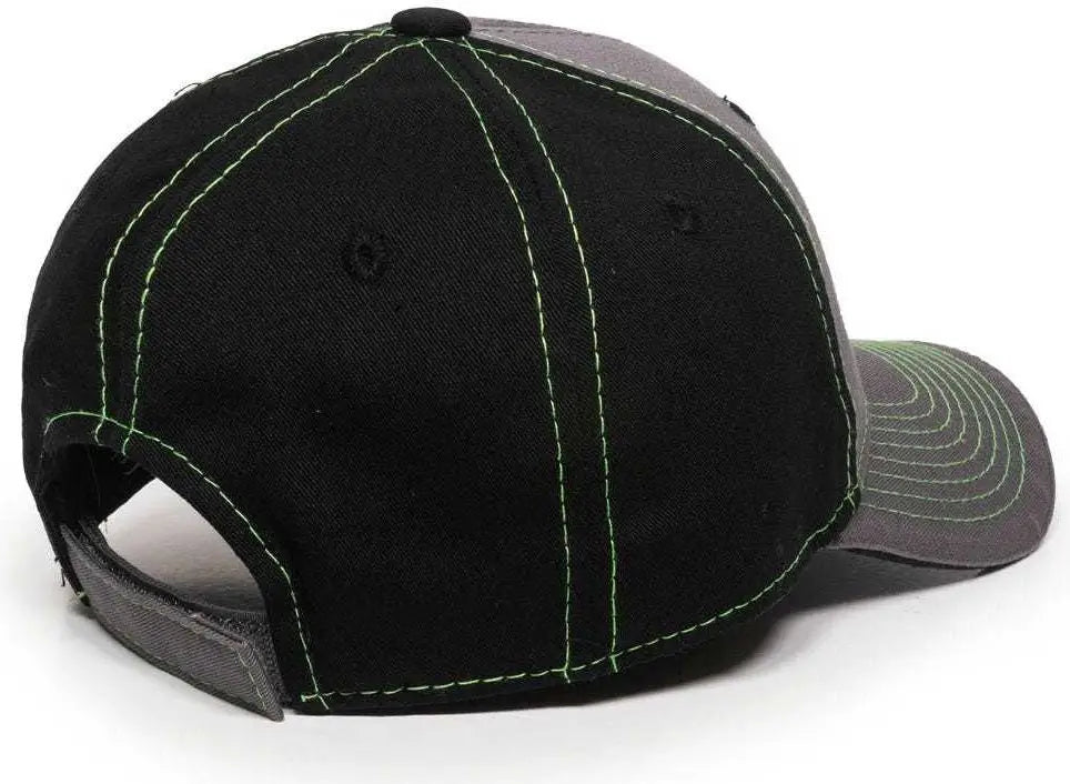 OC Sports GWT-101 Adjustable Cap - Charcoal Black - Dark Gray Black / 6 7/8’’ - 7 1/2’’